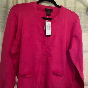 Pink button down casual sweater